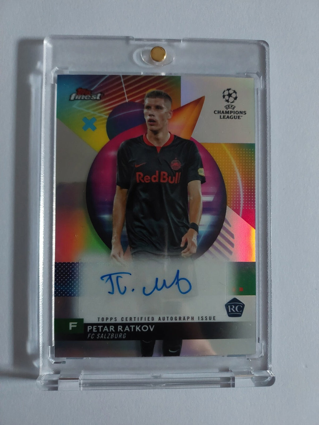 Topps Finest UCL & UEL Petar Ratkov 2023-24 RB Salzburg (Autogramm + Rookie) – Bild 1