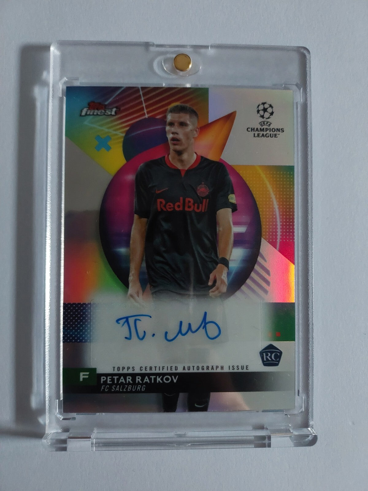Topps Finest UCL & UEL Petar Ratkov 2023-24 RB Salzburg (Autogramm + Rookie) – Bild 1
