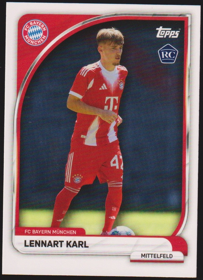 Topps 2024-25 Lennart Karl FC Bayern München Team Set Parallel Rare Rookie – Bild 1