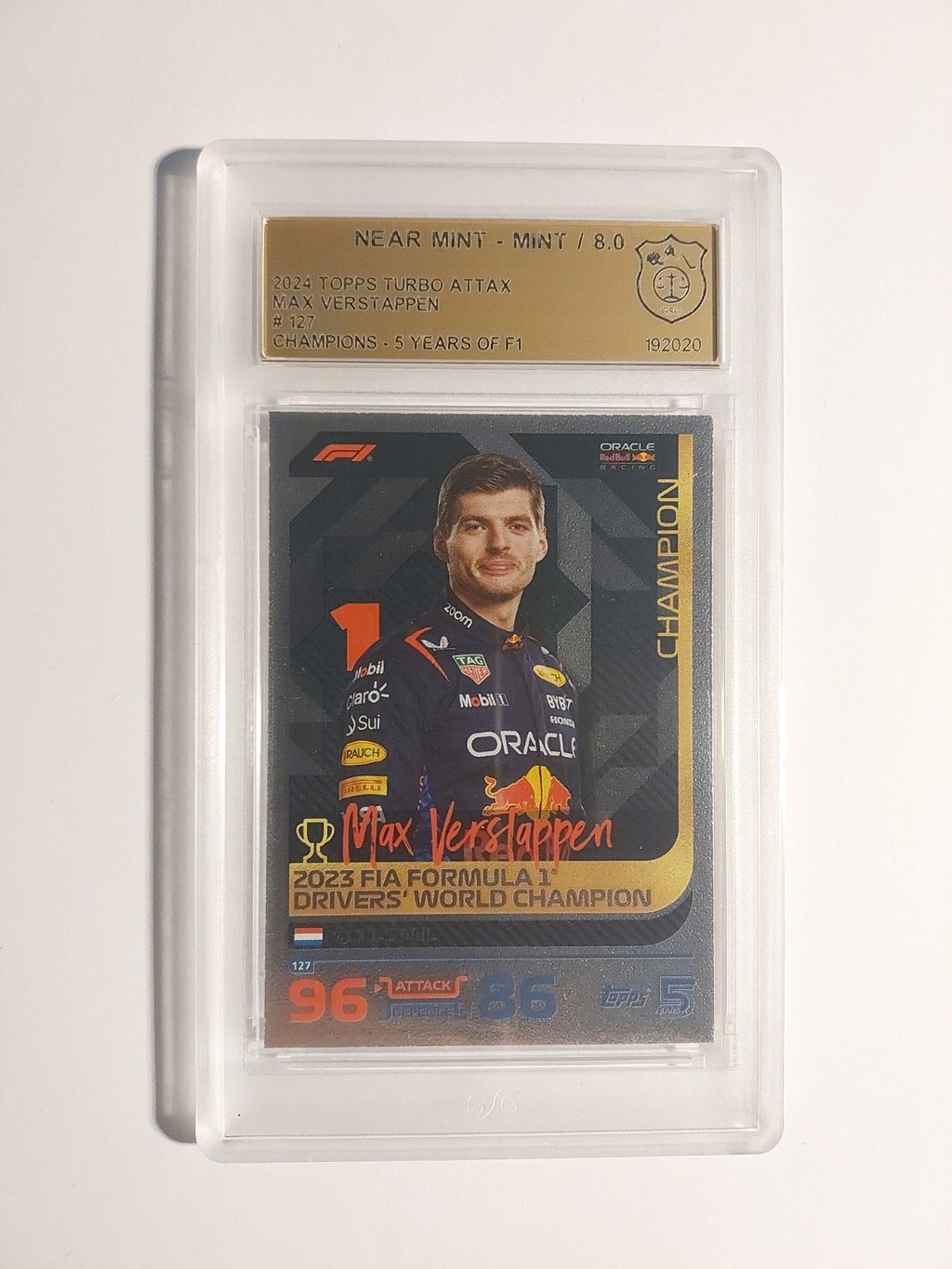 Topps Turbo 2024 Max Verstappen Formel 1 RB Racing GSG 8 = PSA Champions – Bild 1