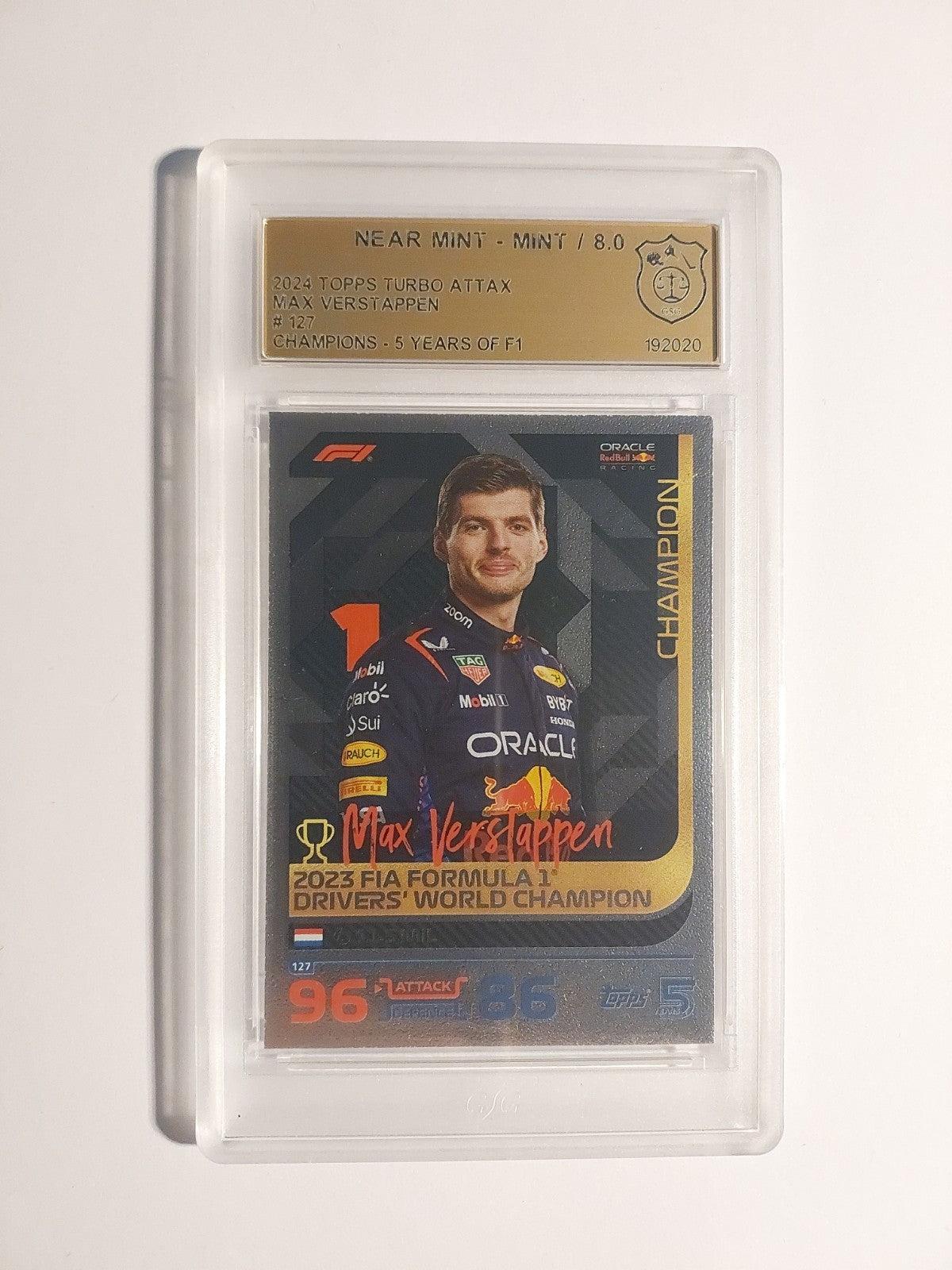 Topps Turbo 2024 Max Verstappen Formel 1 RB Racing GSG 8 = PSA Champions – Bild 1
