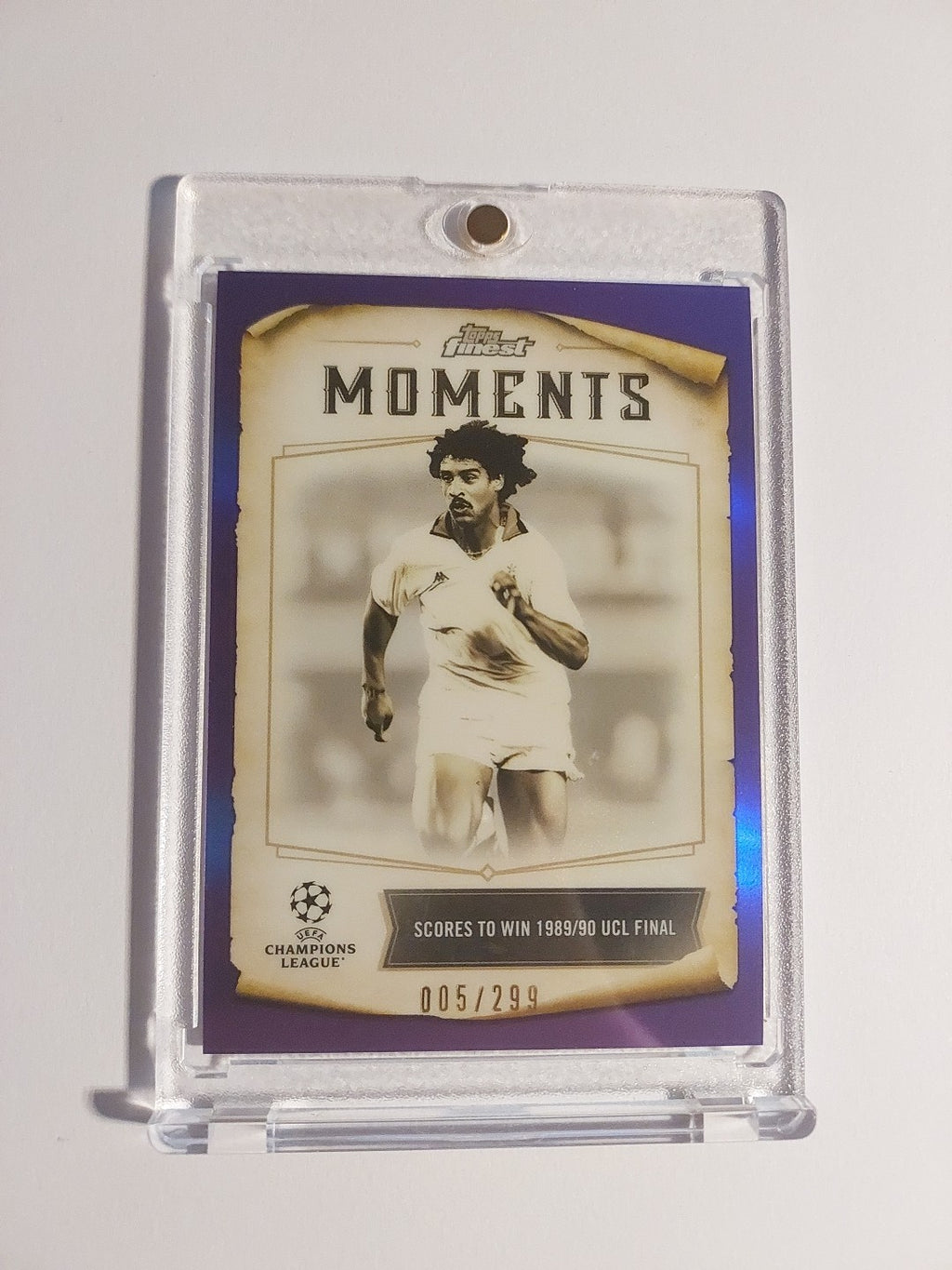 Topps UCC Finest 22-23 Frank Rijkaard AC Milan Numbered 5/299 Parallel Refractor – Bild 1