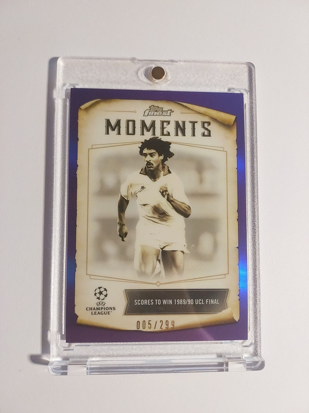 Topps UCC Finest 22-23 Frank Rijkaard AC Milan Numbered 5/299 Parallel Refractor – Bild 1