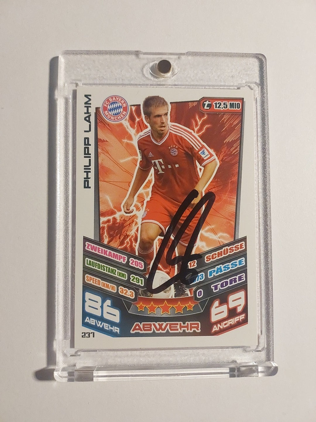 Topps Bundesliga 2009-10 Philipp Lahm Bayern München On Card Auto Parallel Rare – Bild 1