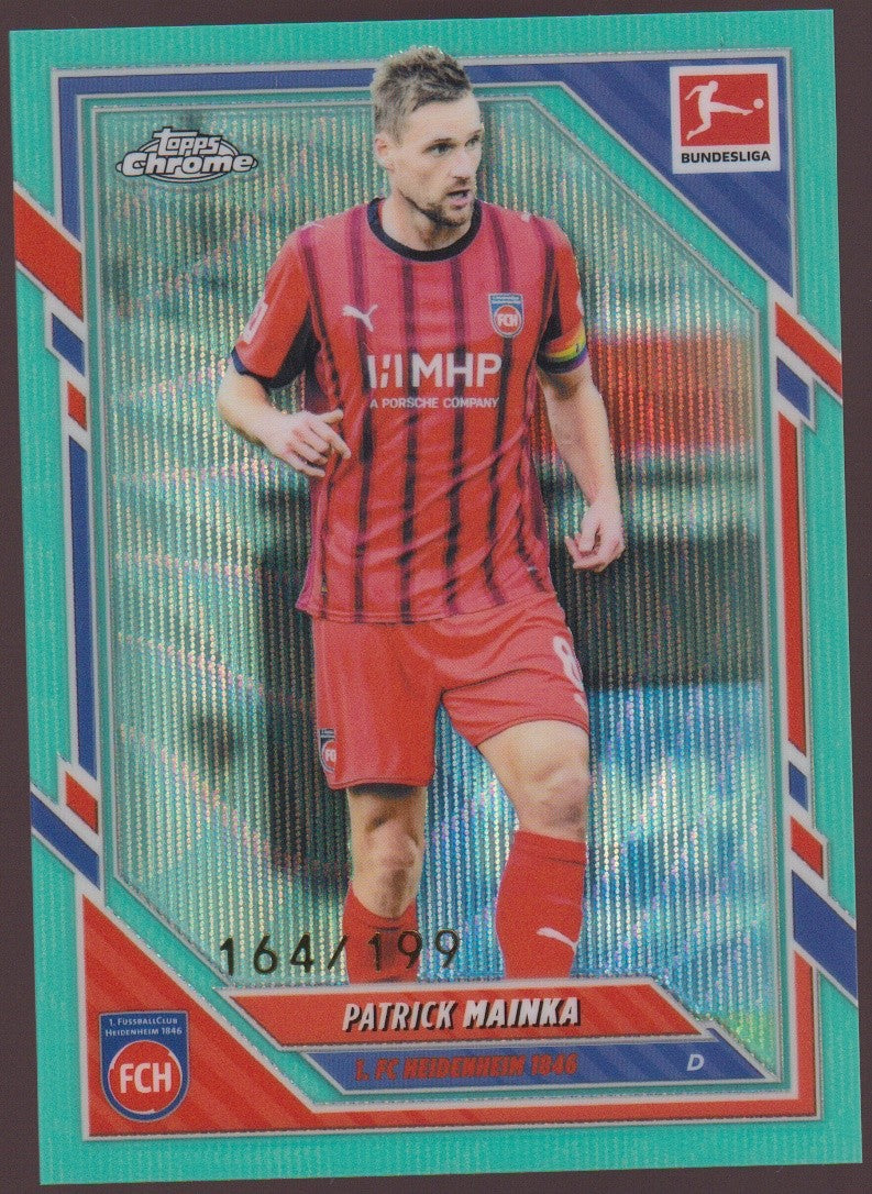 Topps Chrome 2025-26 Patrick Mainka 1. FC Heidenheim 1846 Parallel 164/199 – Bild 1