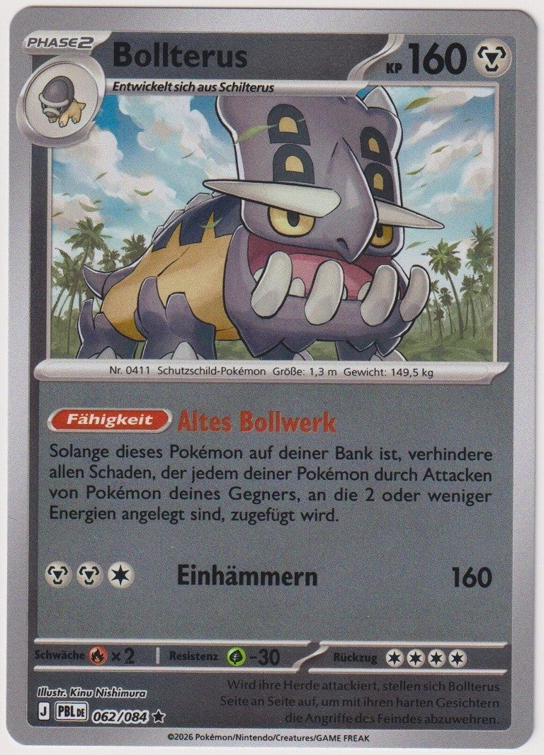 Pokemon TCG Bastiodon #62/084 Rare (R) Reverse Holo Deutsch 2026 – Bild 1