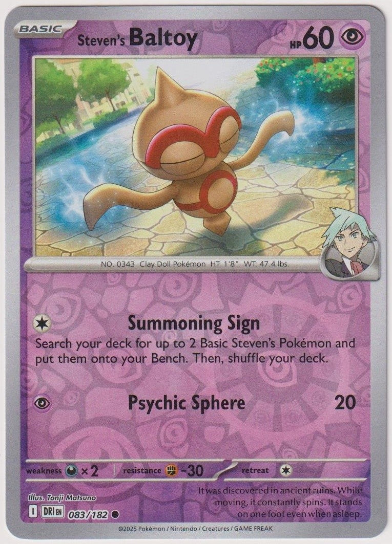Pokemon TCG Baltoy #83/182 Common (C) Reverse Holo Englisch 2025 – Bild 1