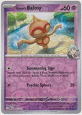Pokemon TCG Baltoy #83/182 Common (C) Reverse Holo Englisch 2025 – Bild 1