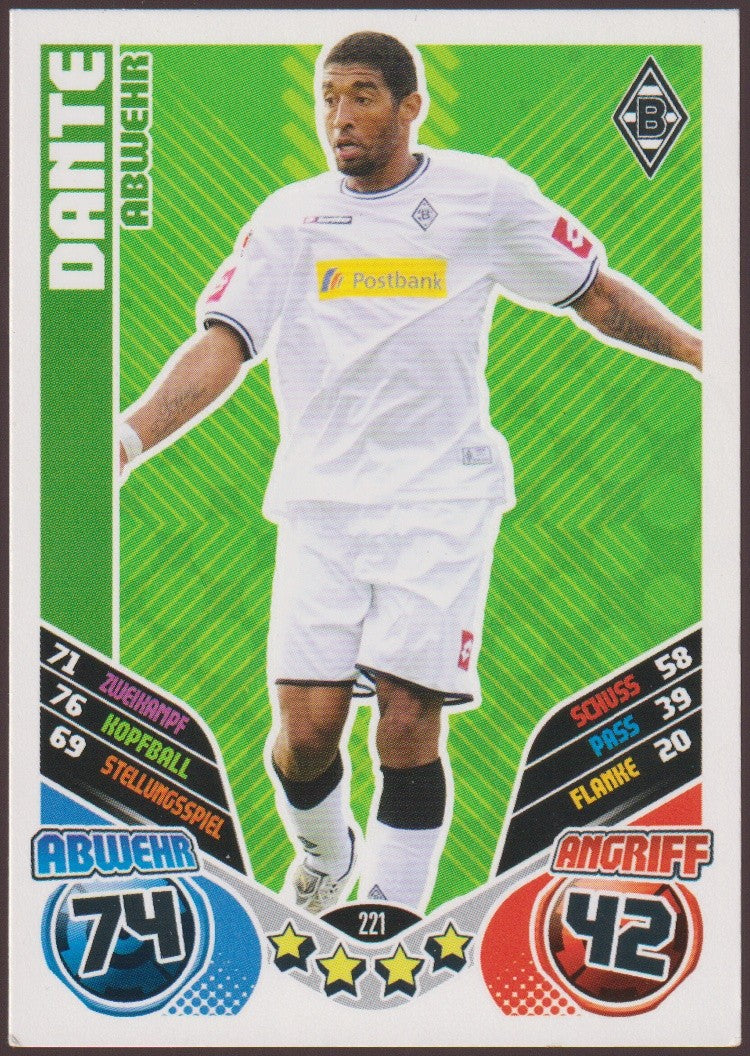 Topps Match Attax Dante Borussia Mönchengladbach Bundesliga Parallel Rare – Bild 1