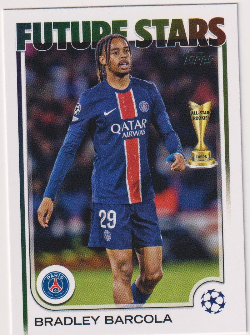 Topps Future Stars 2025-26 Bradley Barcola Rookie Paris Saint-Germain UEFA – Bild 1