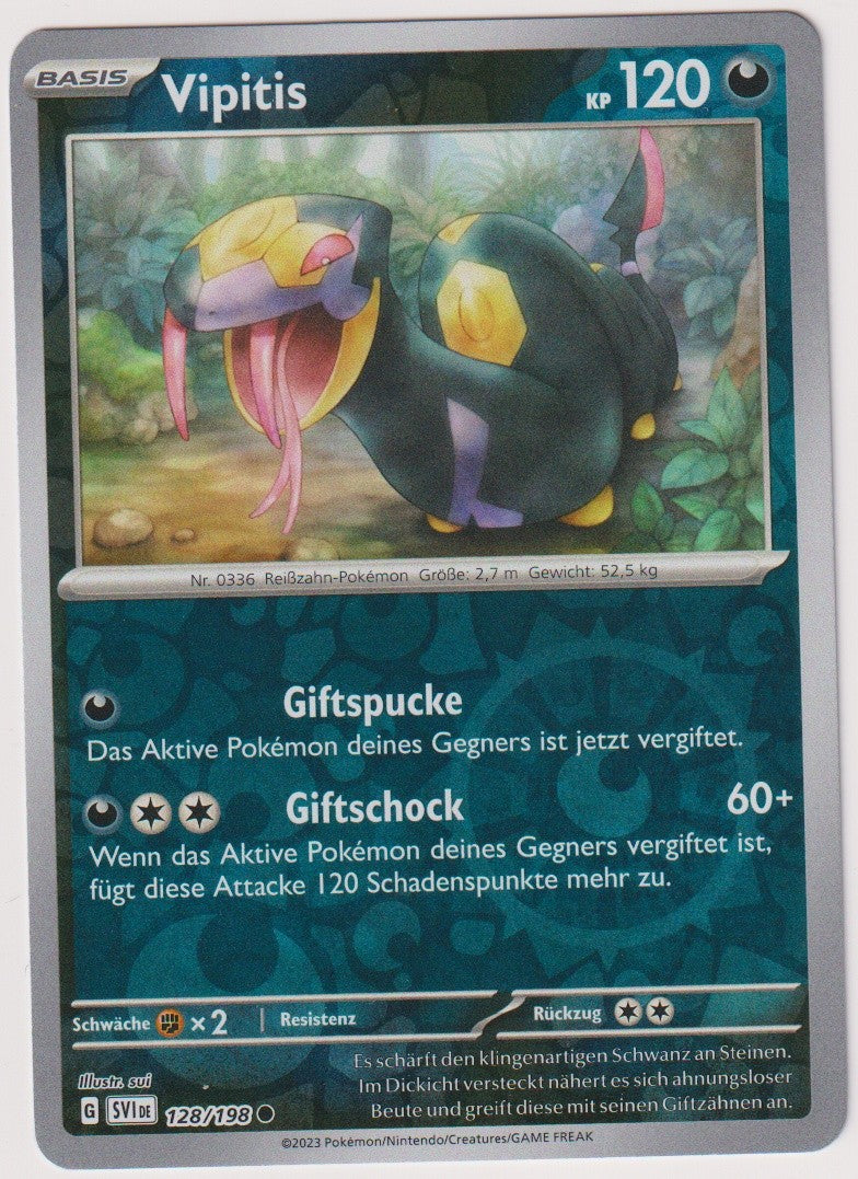 Pokemon TCG Seviper #128/198 Common (C) Reverse Holo Deutsch 2023 – Bild 1