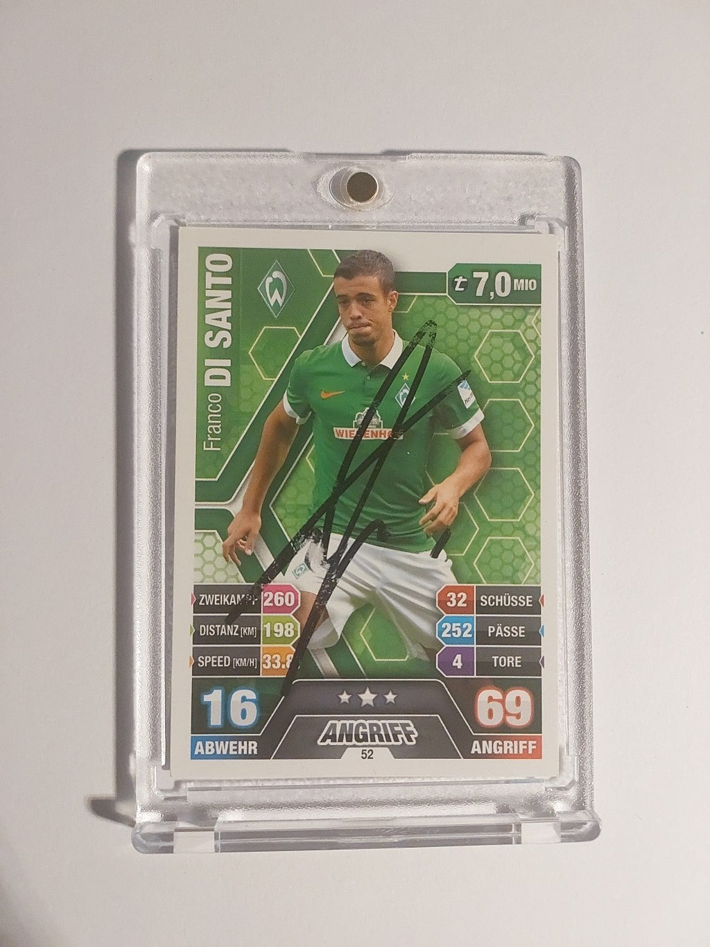 Topps 2019-20 Franco Di Santo SV Werder Bremen On Card Auto Parallel Ultra Rare – Bild 1