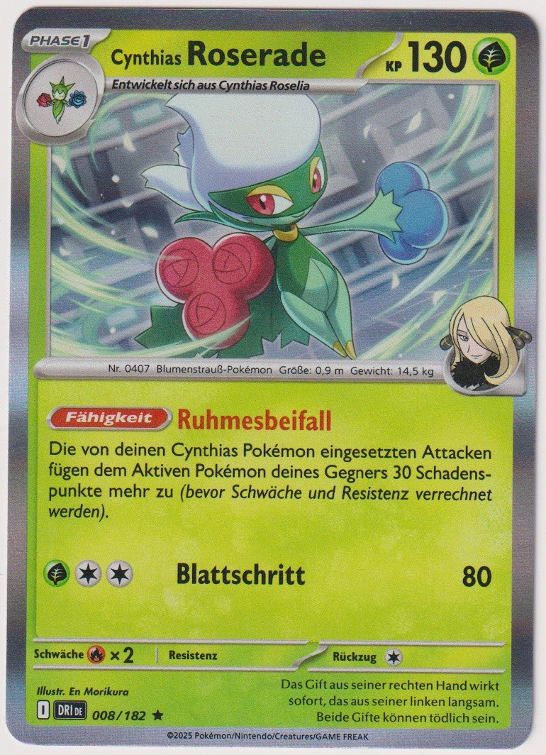 Pokemon TCG Roserade #8/182 Rare (R) Holo Deutsch 2025 – Bild 1
