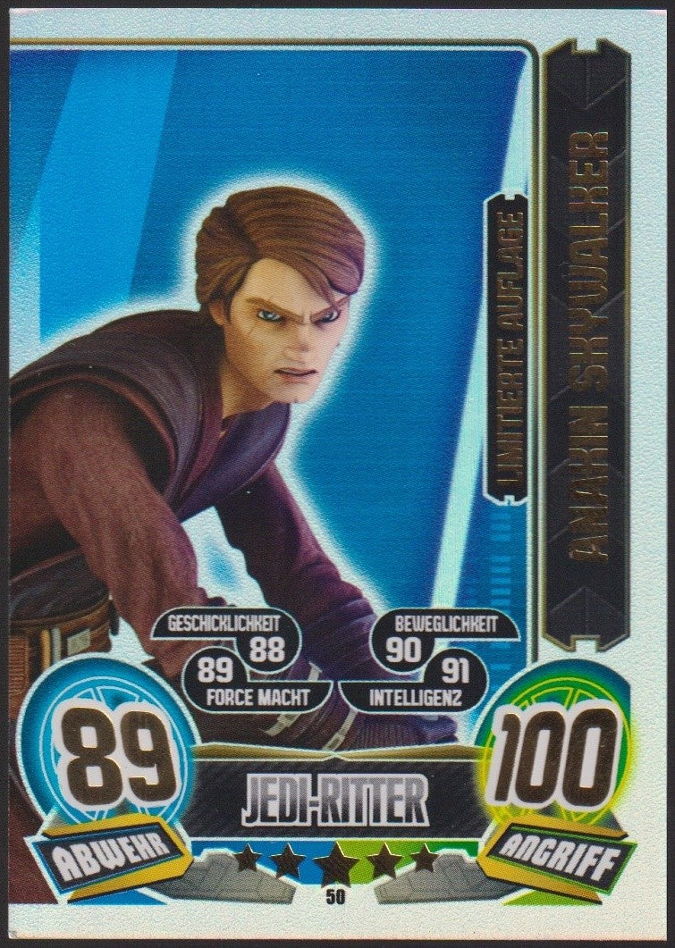 Topps Star Wars 2012 Anakin Skywalker Republik Jedi TCG Ultra Rare 1/2 Dual Card – Bild 1