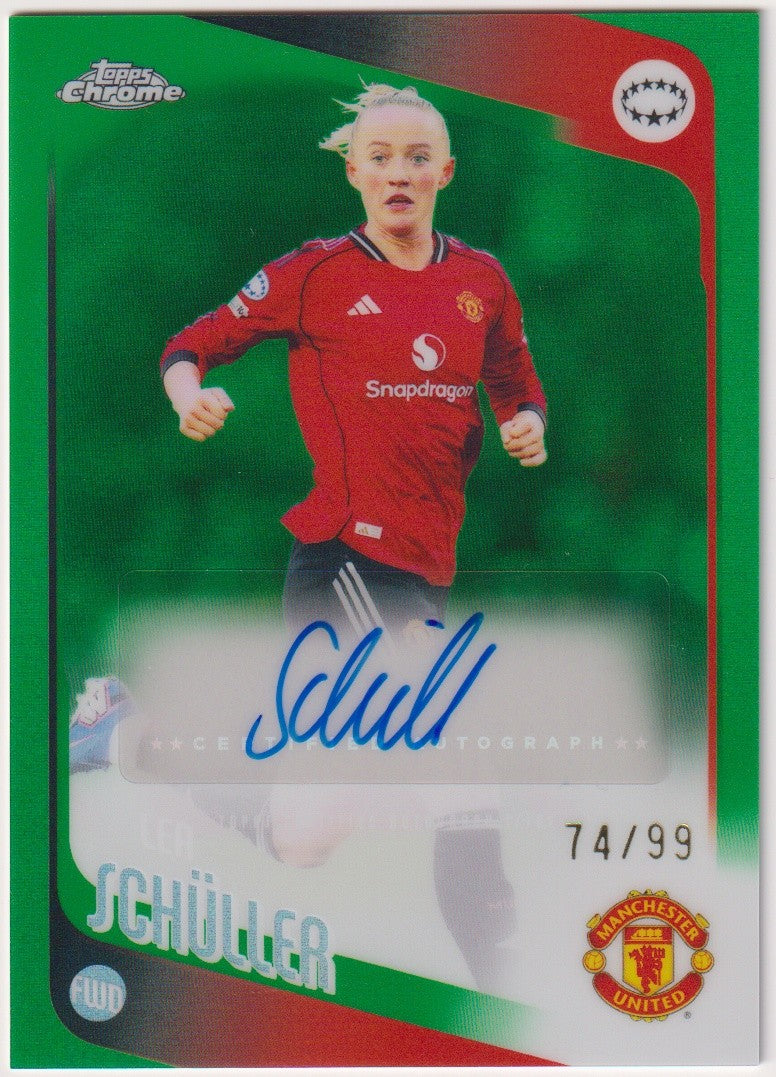 Topps 2025-26 Lea Schüller Auto Manchester United Parallel 74/99 Refractor – Bild 1
