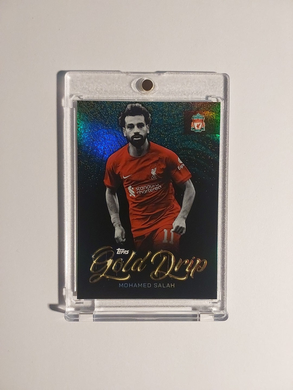Topps Liverpool Gold Drip 2022-23 Mohamed Salah Parallel 145/175 Refractor Rare – Bild 1