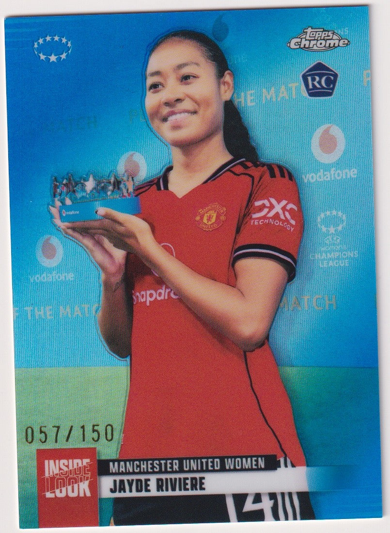 Topps Inside Look 2025-26 Jayde Riviere Manchester United Parallel 57/150 Rookie – Bild 1