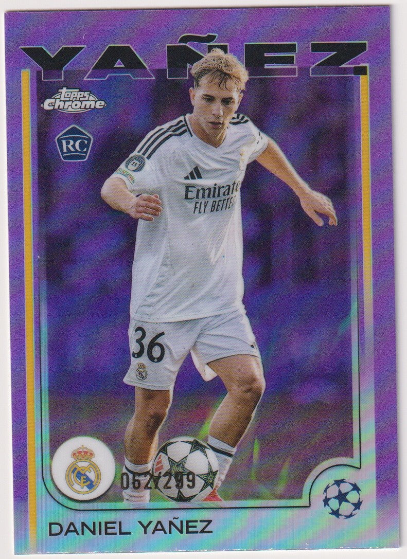 Topps Chrome 2024-25 Daniel Yañez Rookie Real Madrid C.F. Parallel Rare 36 – Bild 1