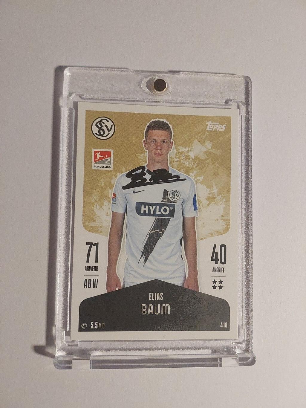 Topps 2024-25 Elias Baum SV Elversberg On Card Auto Parallel Ultra Rare – Bild 1