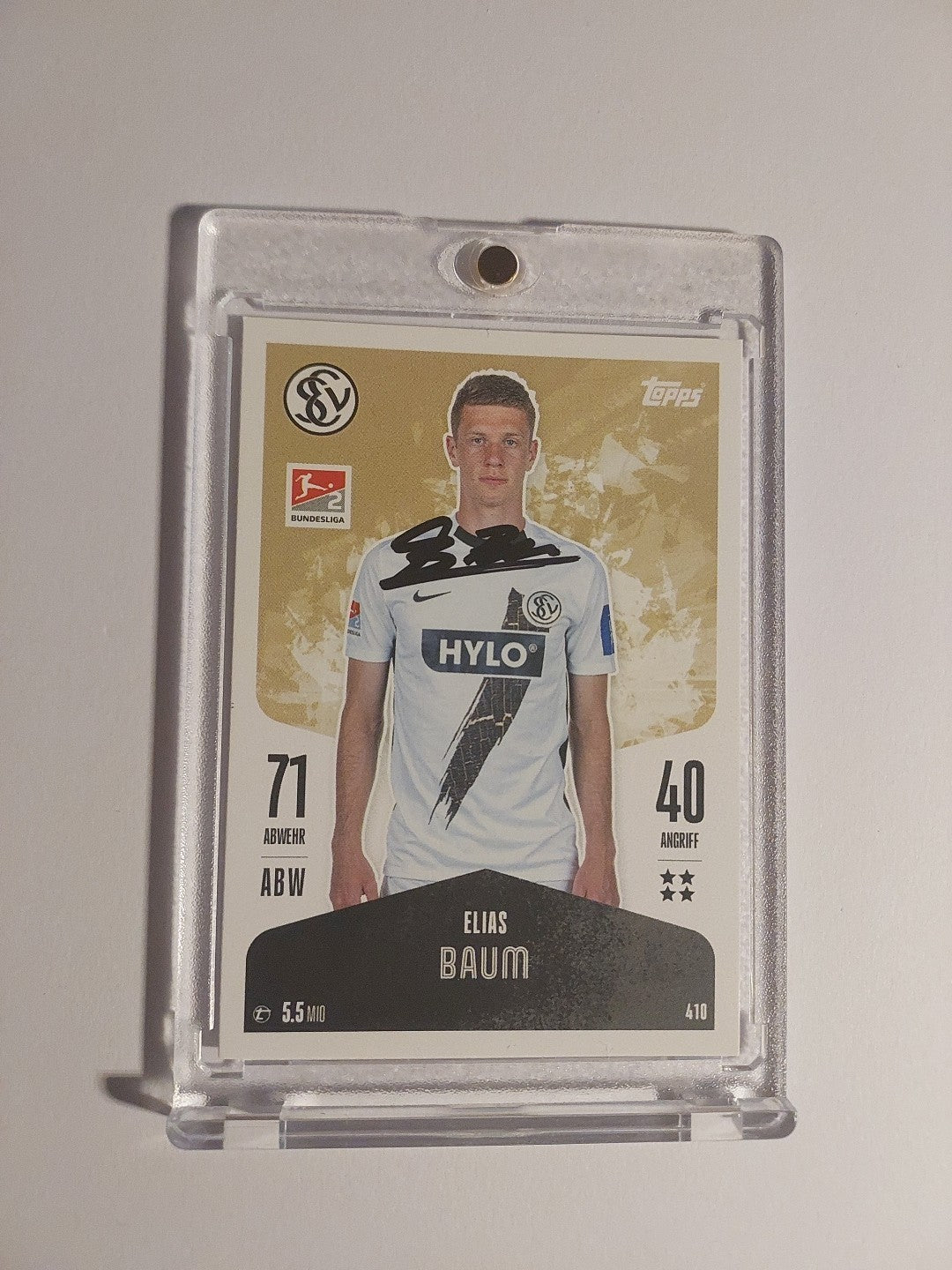 Topps 2024-25 Elias Baum SV Elversberg On Card Auto Parallel Ultra Rare – Bild 1