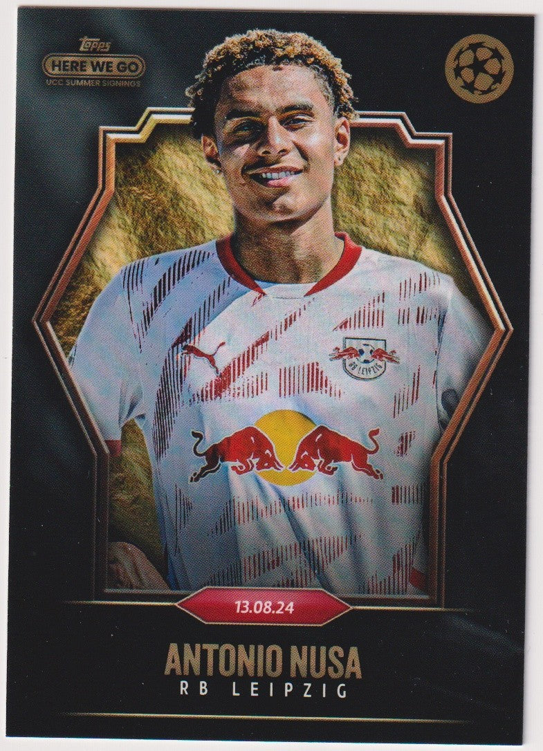 Topps Here We Go UCC Summer Signings 2023-24 Antonio Nusa RB Leipzig Parallel – Bild 1