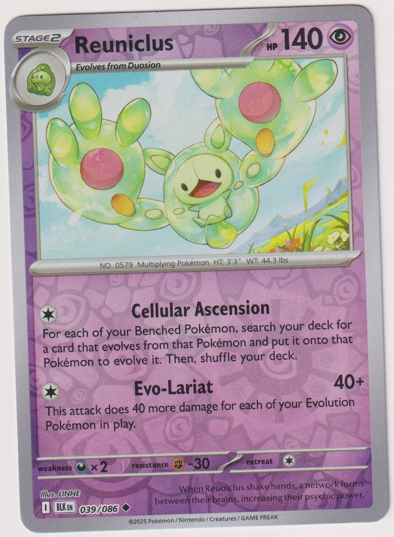 Pokemon TCG Reuniclus #39/086 Uncommon (U) Reverse Holo Englisch 2025 – Bild 1