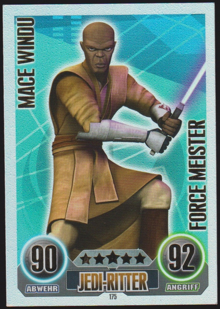 Topps Star Wars 2010 Mace Windu Republik Jedi-Ritter TCG Rare Nr. 175 – Bild 1