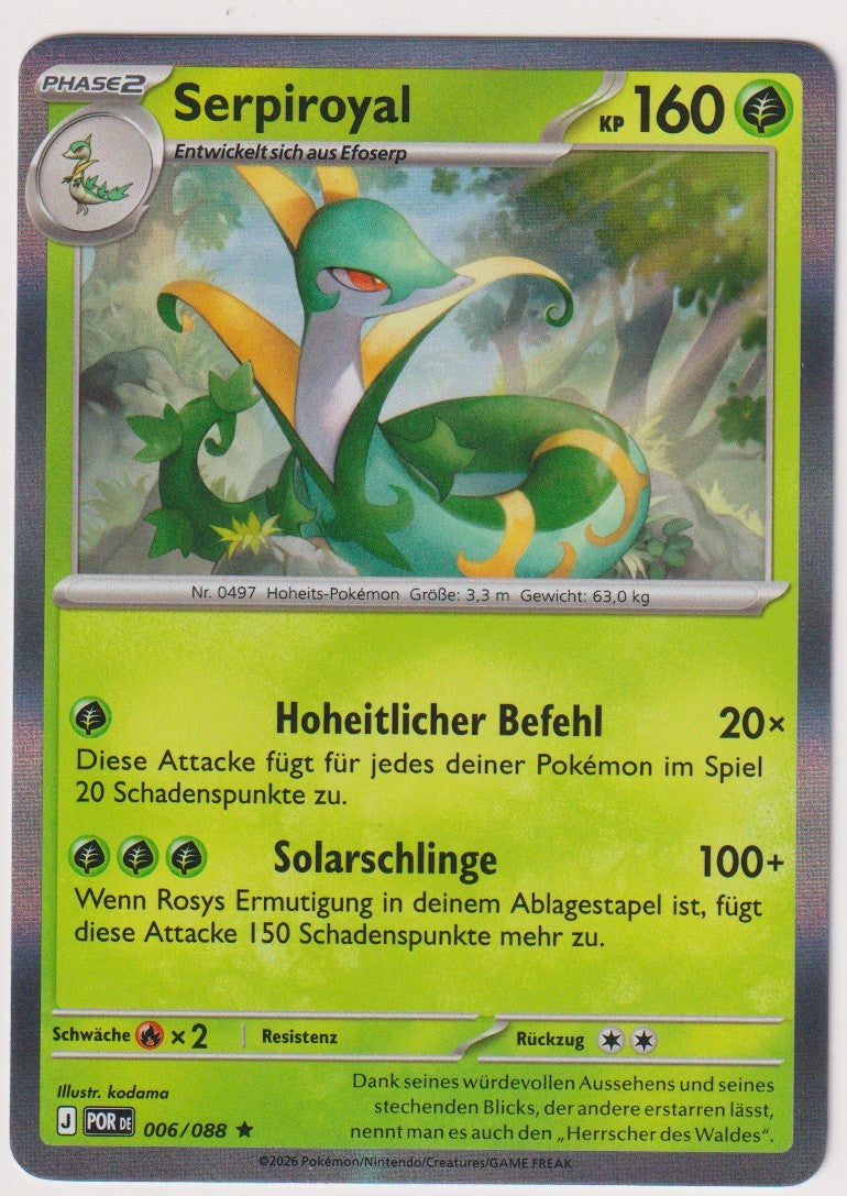 Pokemon TCG Serperior #6/088 Rare (R) Holo Deutsch 2026 – Bild 1