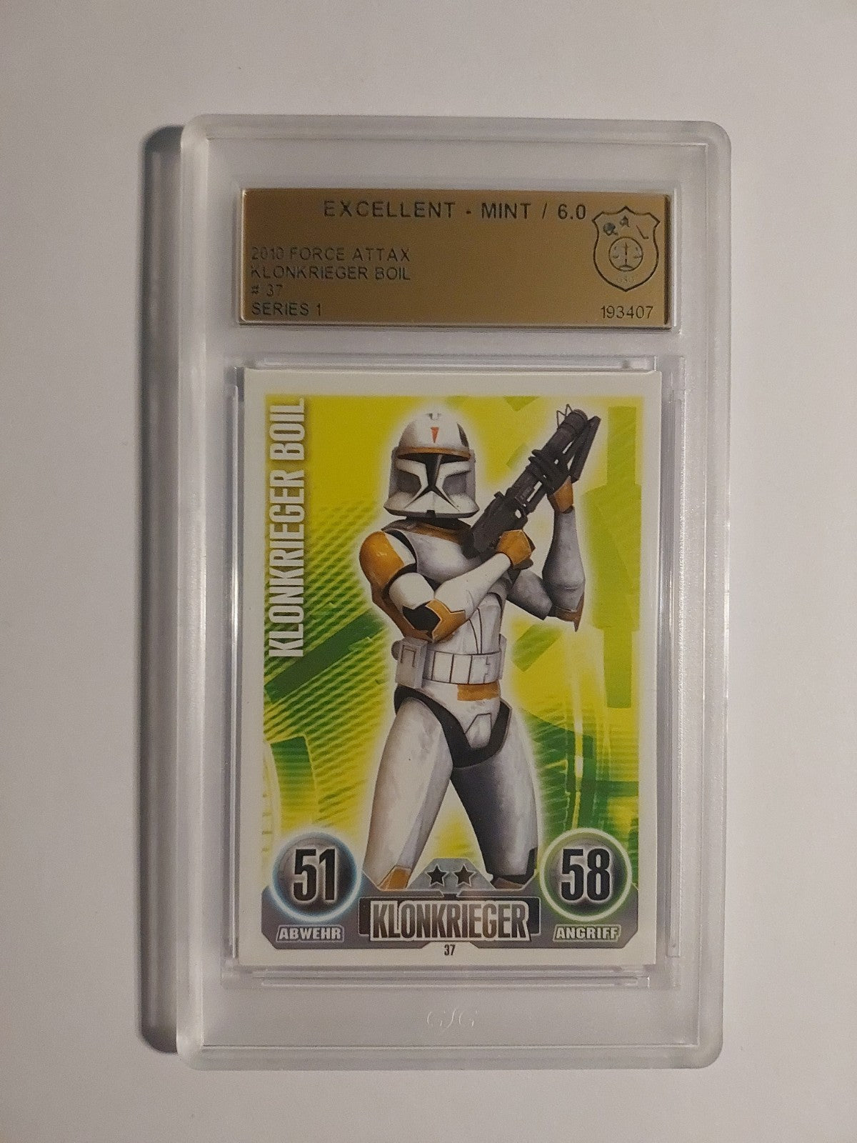 Topps Star Wars 2010 Klonkrieger Boil Republik GSG 6 = PSA Vintage Rare – Bild 1