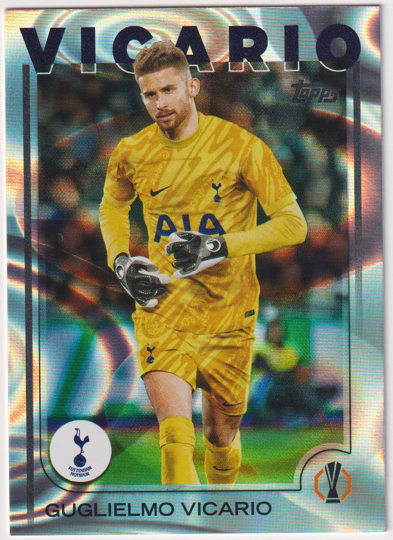 Topps UEFA Europa League 2023-24 Guglielmo Vicario Tottenham Hotspur Parallel – Bild 1