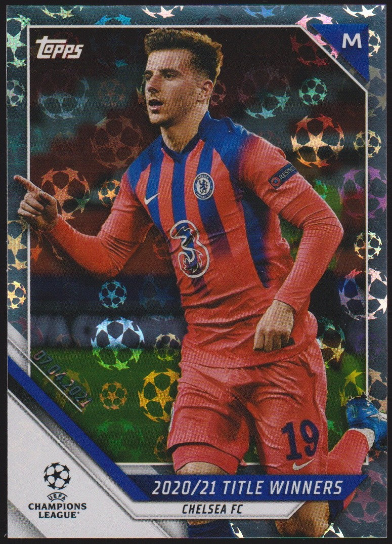 Topps 2020-21 Champions League Mason Mount Chelsea Parallel Refractor – Bild 1