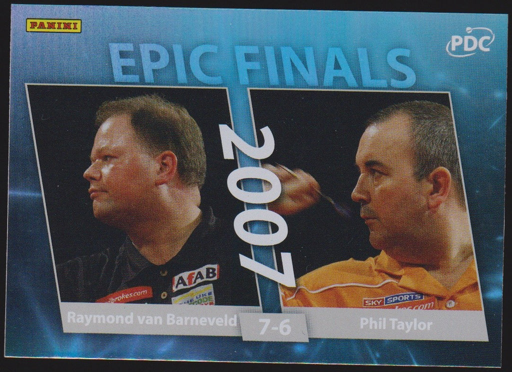 Panini PDC World Raymond van Barneveld & Phil Taylor Refractor Parallel – Bild 1