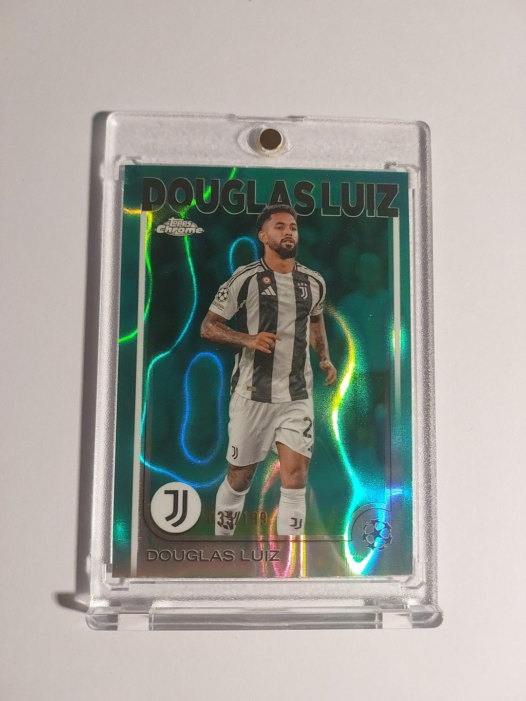 Topps Flagship 24-25 Douglas Luiz Juventus Nummeriert 35/199 Parallel Refractor – Bild 1