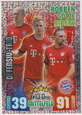 Topps Match Attax Robben & Götze & Ribery Bayern München Bundesliga Parallel – Bild 1