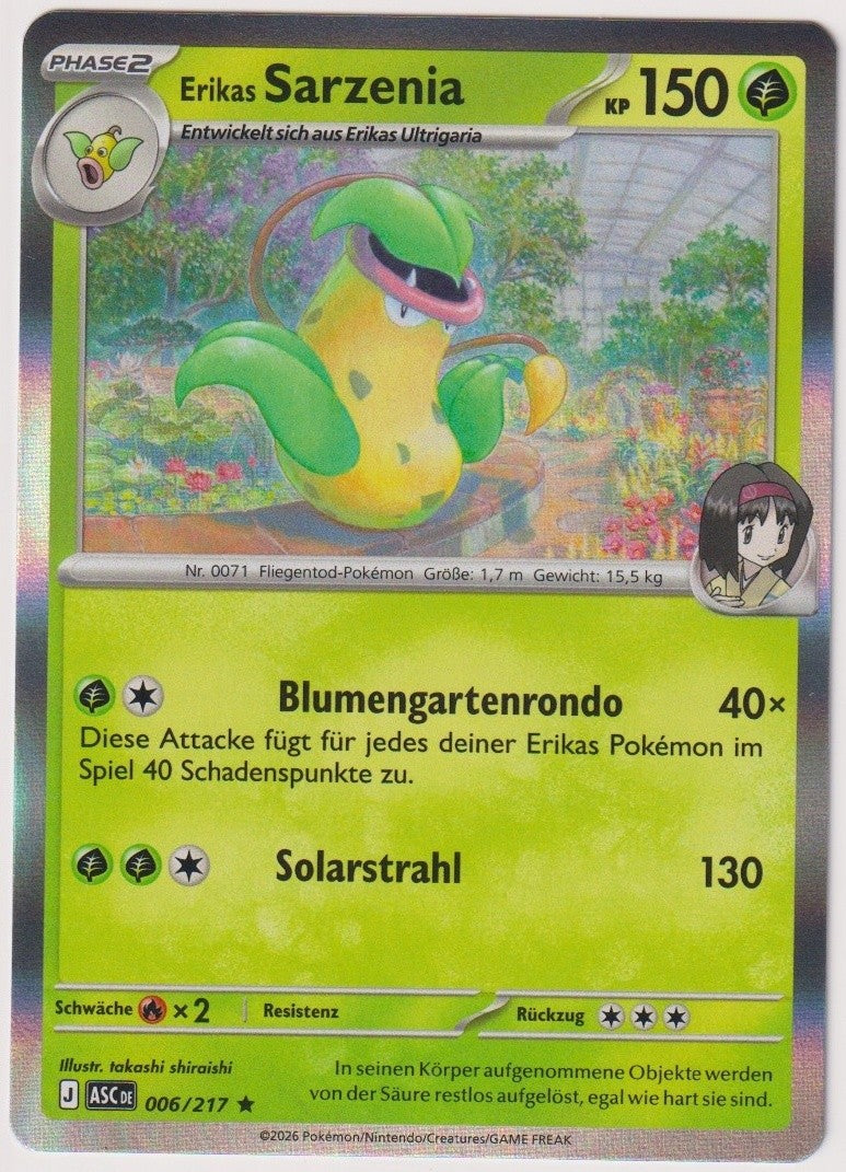Pokemon TCG Erikas Sarzenia #006/217 Rare (R) Holo Deutsch 2026 – Bild 1