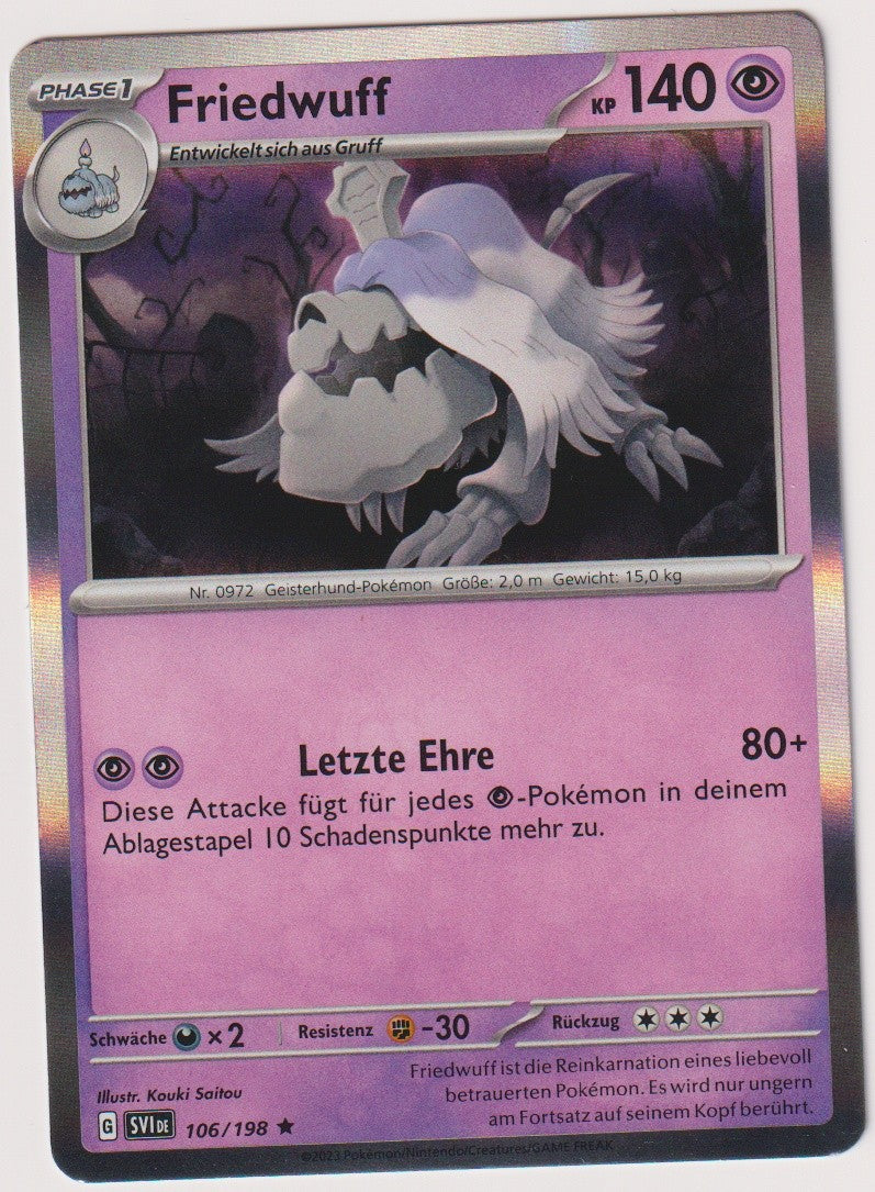 Pokemon TCG Houndstone #106/198 Rare (R) Holo Deutsch 2023 – Bild 1