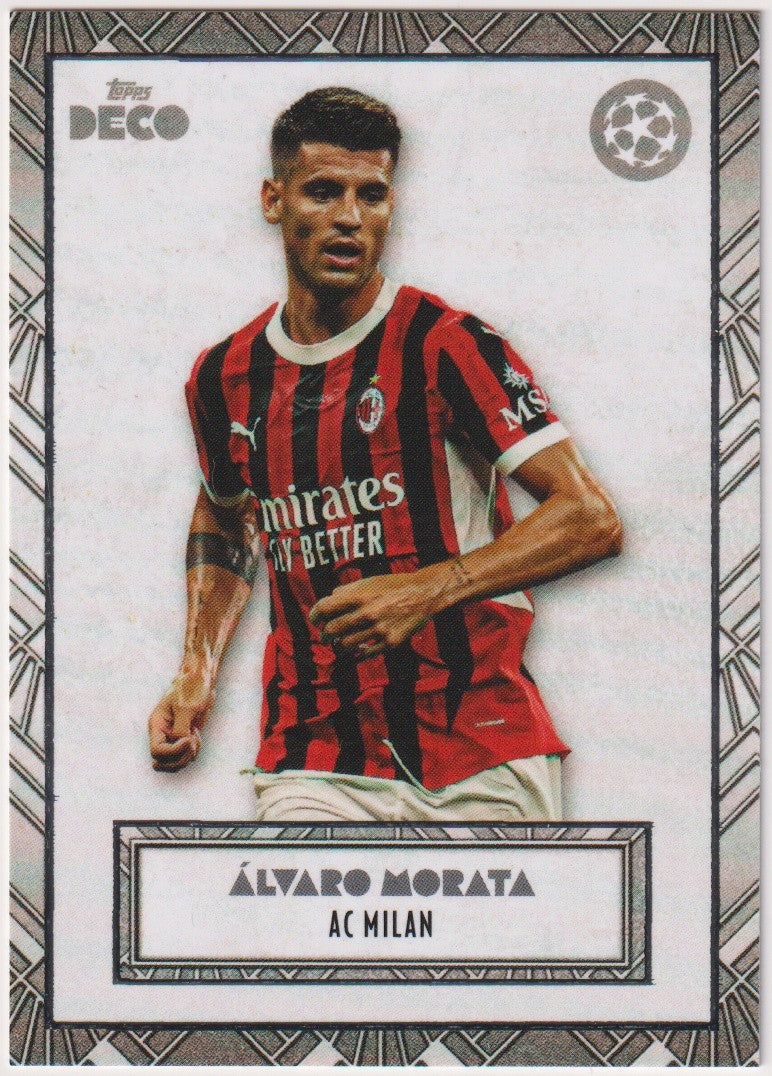 Topps Deco 2023-24 Álvaro Morata AC Milan Champions League Parallel Rare – Bild 1