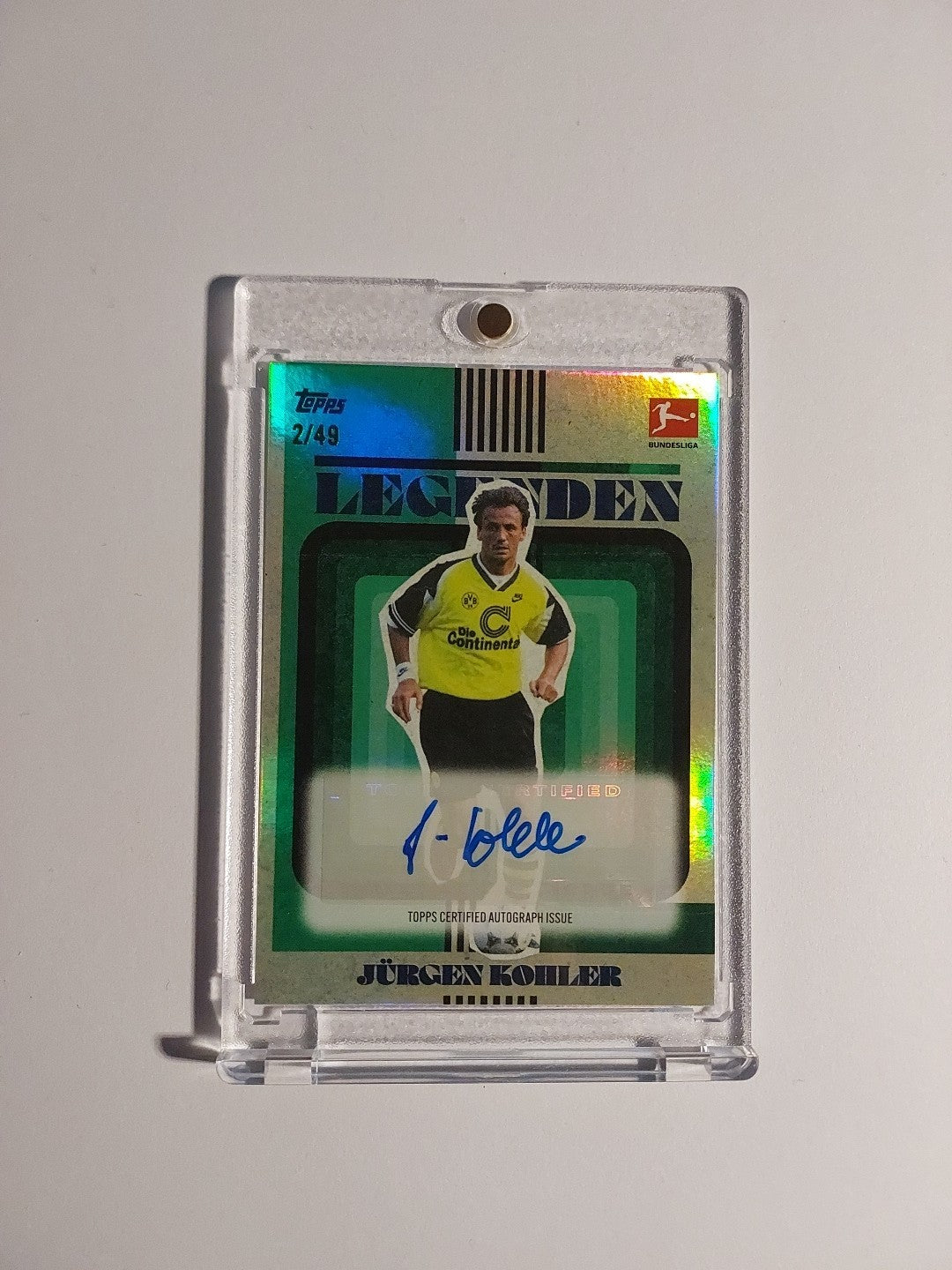 Topps Matthäus Curated 2023-24 Jürgen Kohler Auto Dortmund Parallel 2/49 Rare – Bild 1