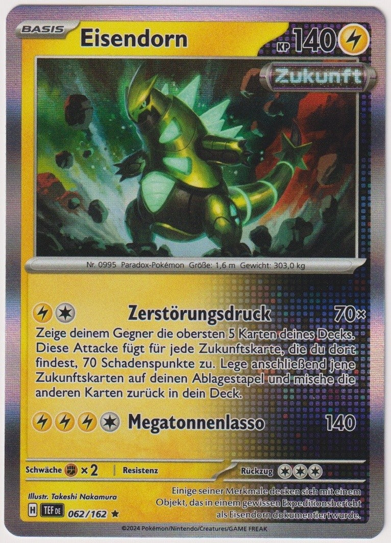 Pokemon TCG Iron Thorns #62/162 Rare (R) Holo Deutsch 2024 – Bild 1