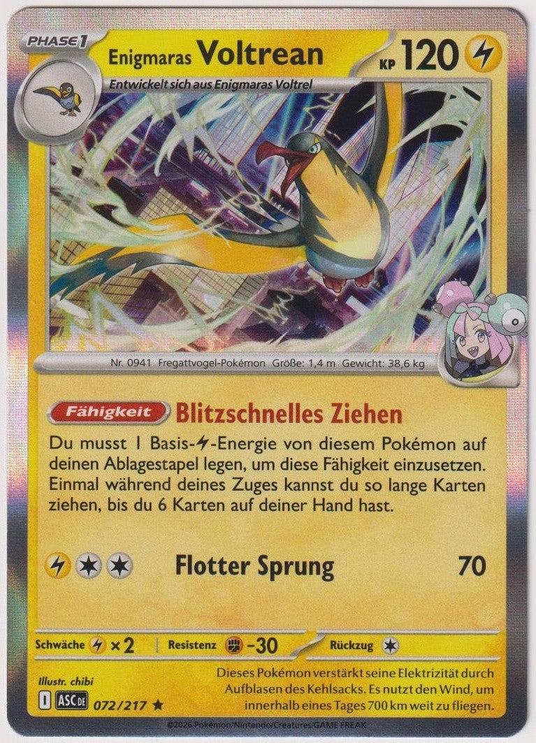 Pokemon TCG Ionos Kilowattrel #72/217 Rare (R) Holo Deutsch 2026 – Bild 1