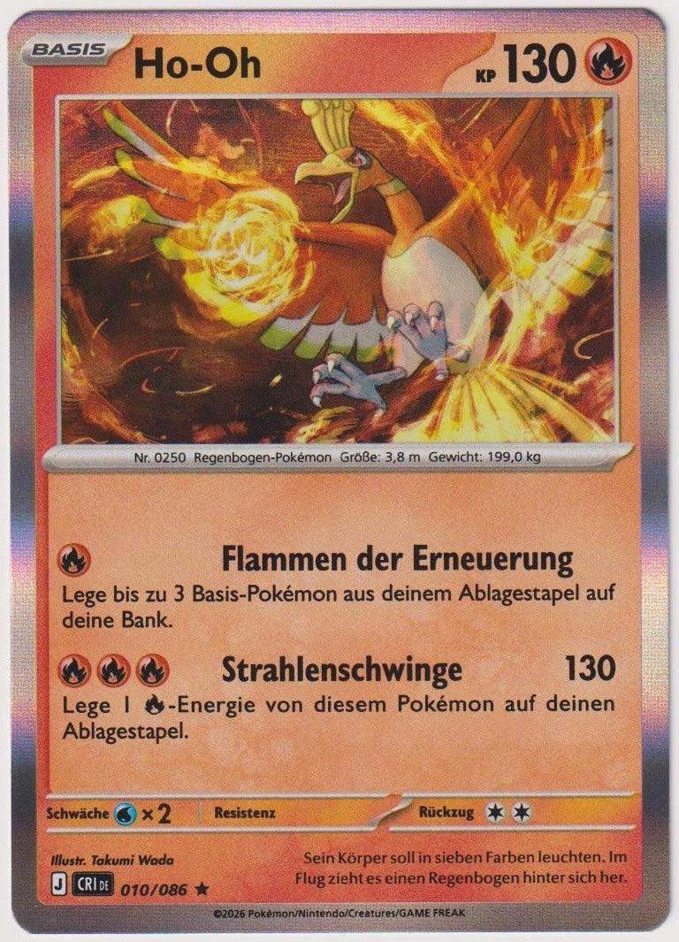 Pokemon TCG Ho Oh #10/086 Rare (R) Holo Deutsch 2025 – Bild 1