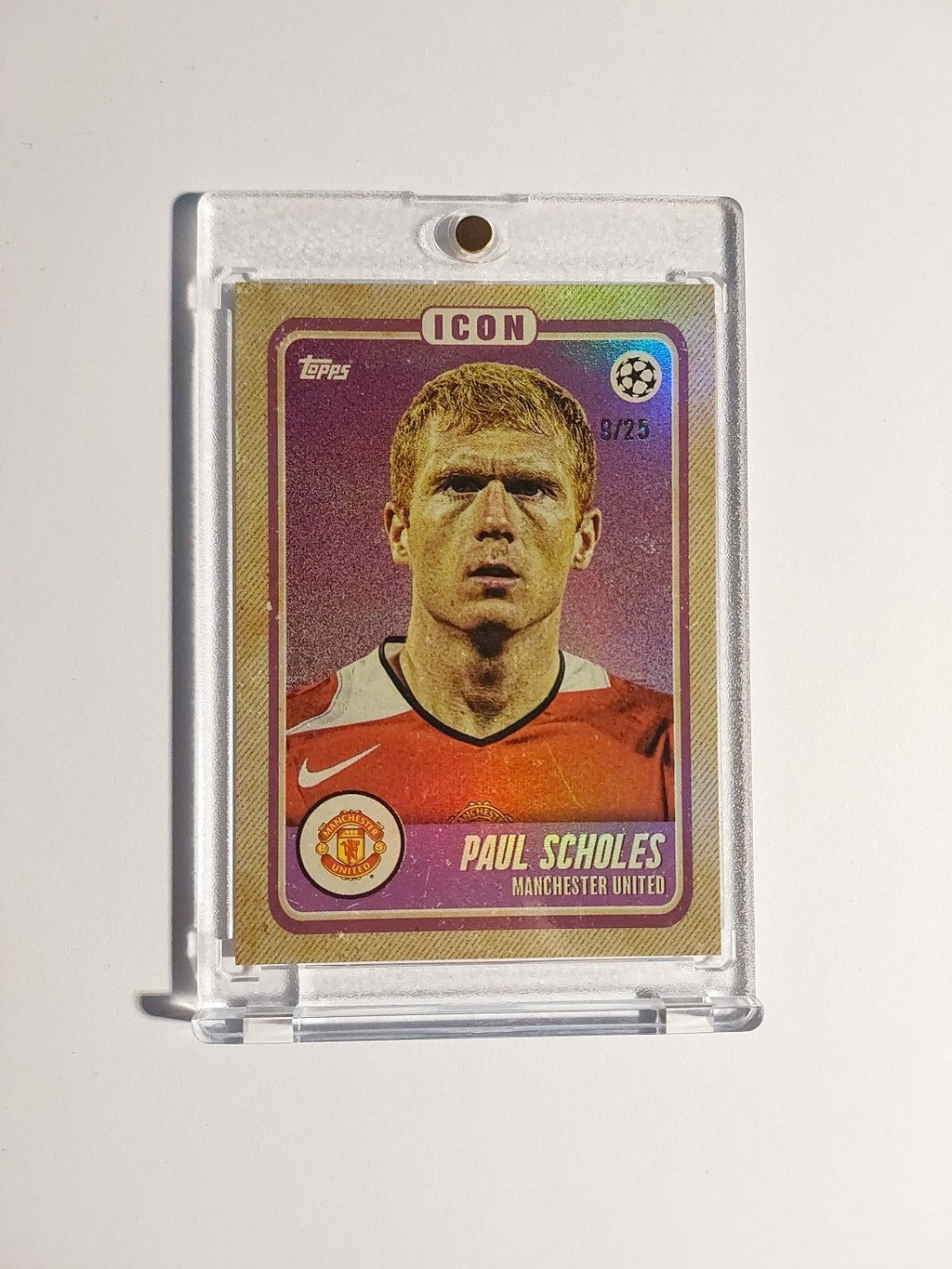 Topps UCC Icon 2022-23 Paul Scholes Manchester United Parallel 9/25 Refractor – Bild 1