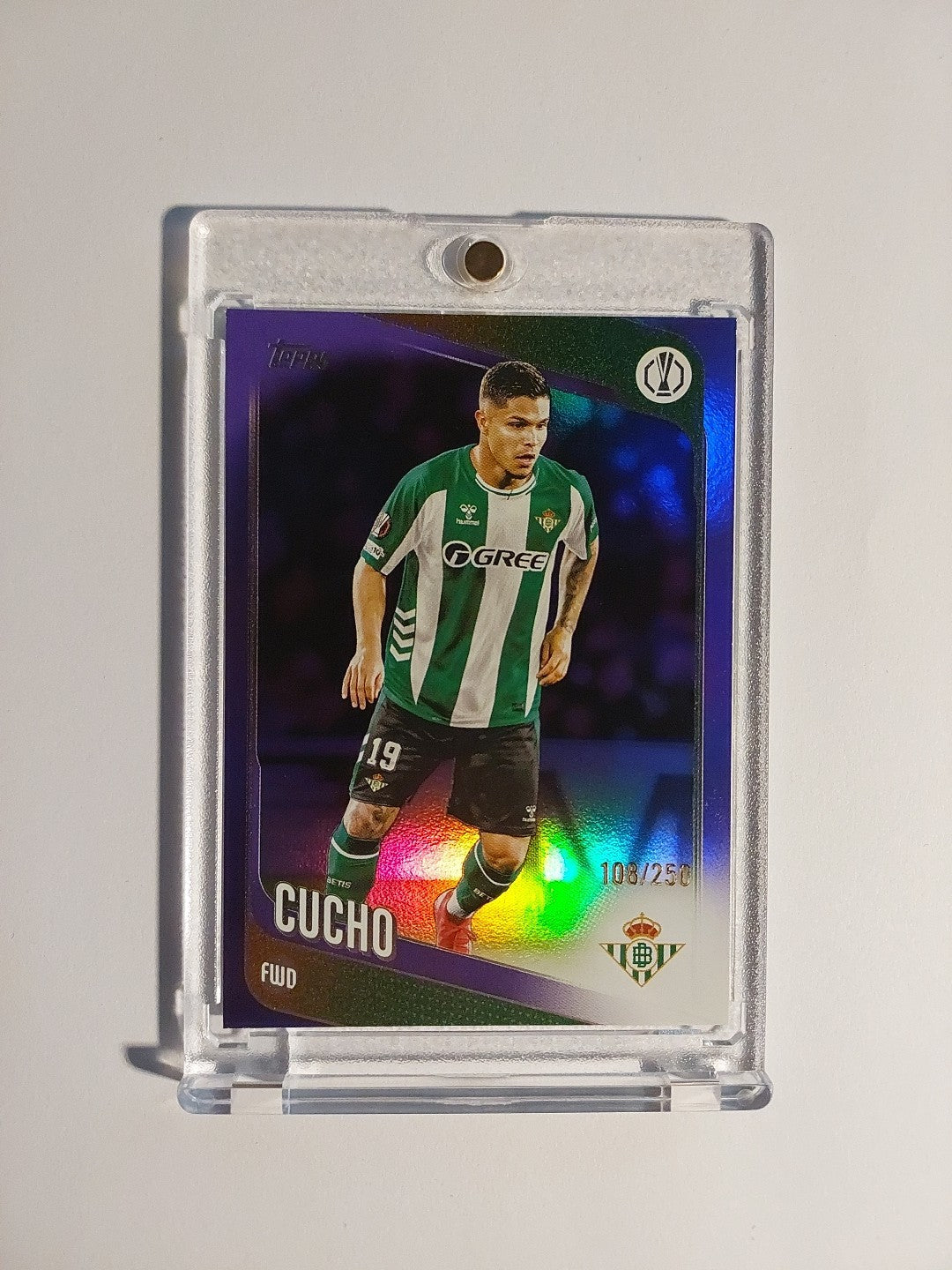 Topps UCC Flagship 2025-26 Cucho Real Betis Parallel 108/250 Refractor Rare Hit – Bild 1