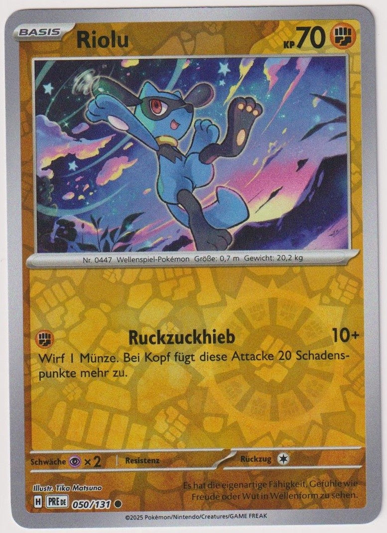 Pokemon TCG Riolu #50/131 Common (C) Reverse Holo Deutsch 2025 – Bild 1