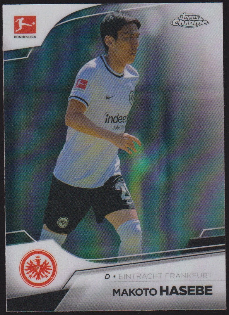 Topps Chrome 2021-22 Makoto Hasebe Eintracht Frankfurt Parallel Refractor – Bild 1
