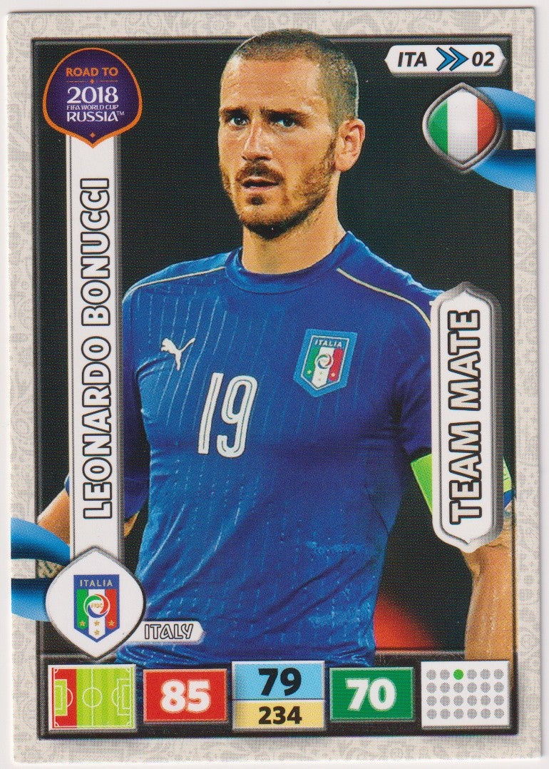 Panini World Cup 2018 Leonardo Bonnuci Italien Legend Vintage Parallel – Bild 1