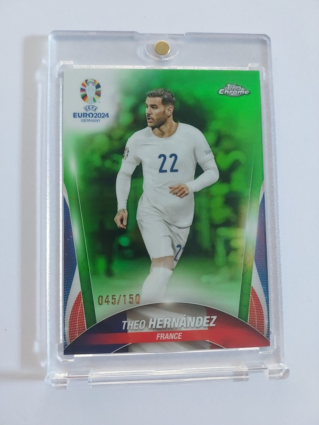 Topps Euro 2024 Theo Hernandez Frankreich Nummeriert 45/150 Parallel Refractor – Bild 1