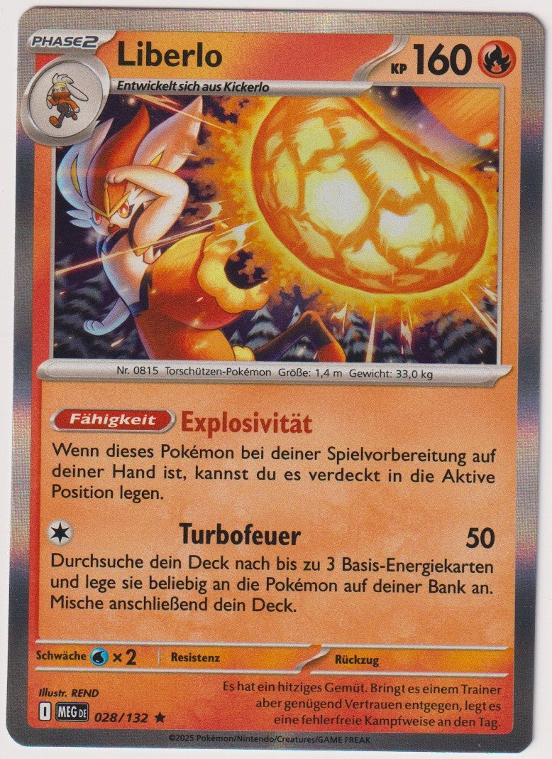 Pokemon TCG Cinderace #28/132 Rare (R) Holo Deutsch 2025 – Bild 1