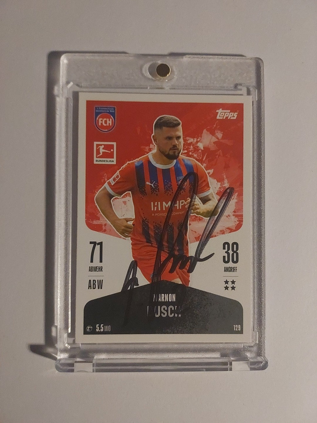 Topps Bundesliga 2024-25 Marnon Busch FC Heidenheim (On Card Auto) – Bild 1