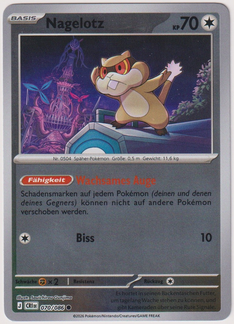 Pokemon TCG Nagelotz #70/086 Common (C) Reverse Holo Deutsch 2026 – Bild 1